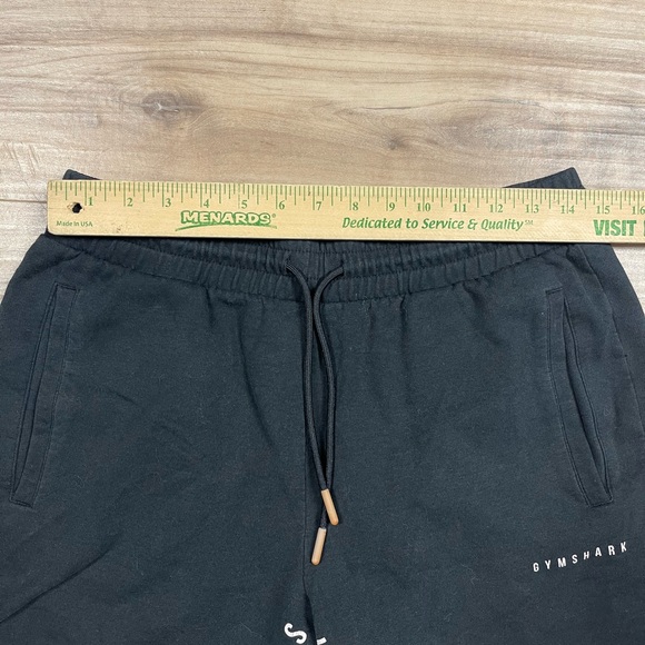 Gymshark Men's Black Fleece Athletic Drawstring Shorts size Medium READ - Picture 4 of 10